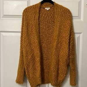 Gold Heavy-Knit Cardigan - Size Small
